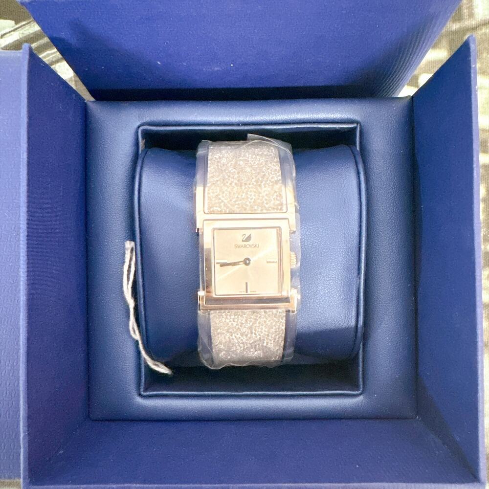 Swarovski 5027134 Crystalline Bangle Square Crystal Ladies Watch w/Box